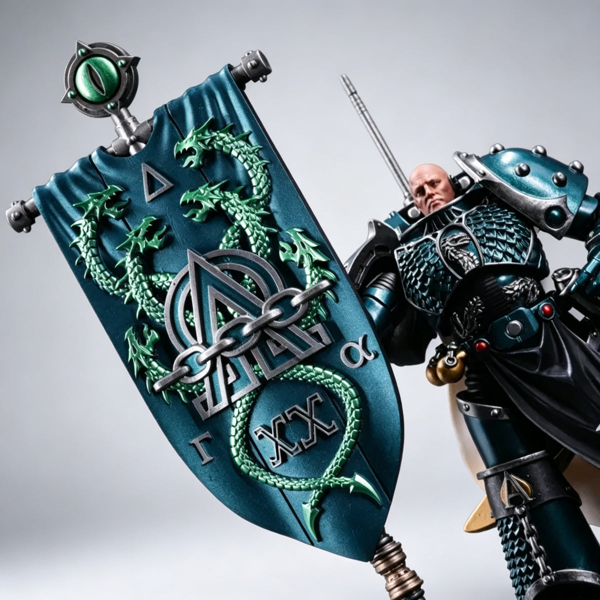 Custom Alpha Legion Banner - Hydra Crest & Chains