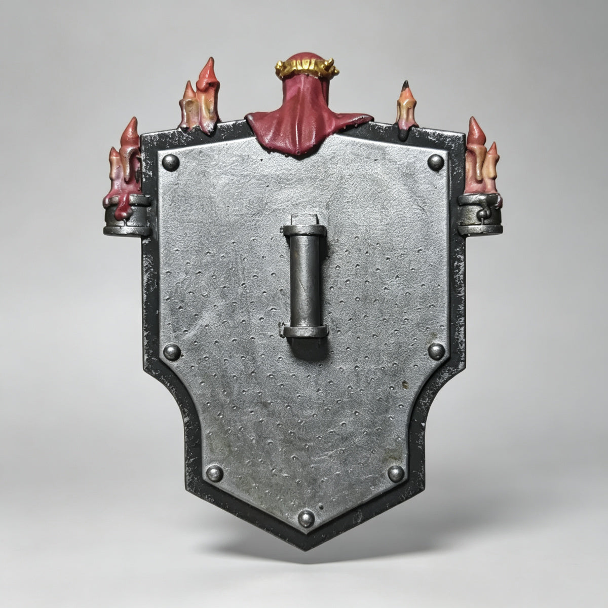 Custom Black Templars Shield - Skeletal Saint & Burning Candles