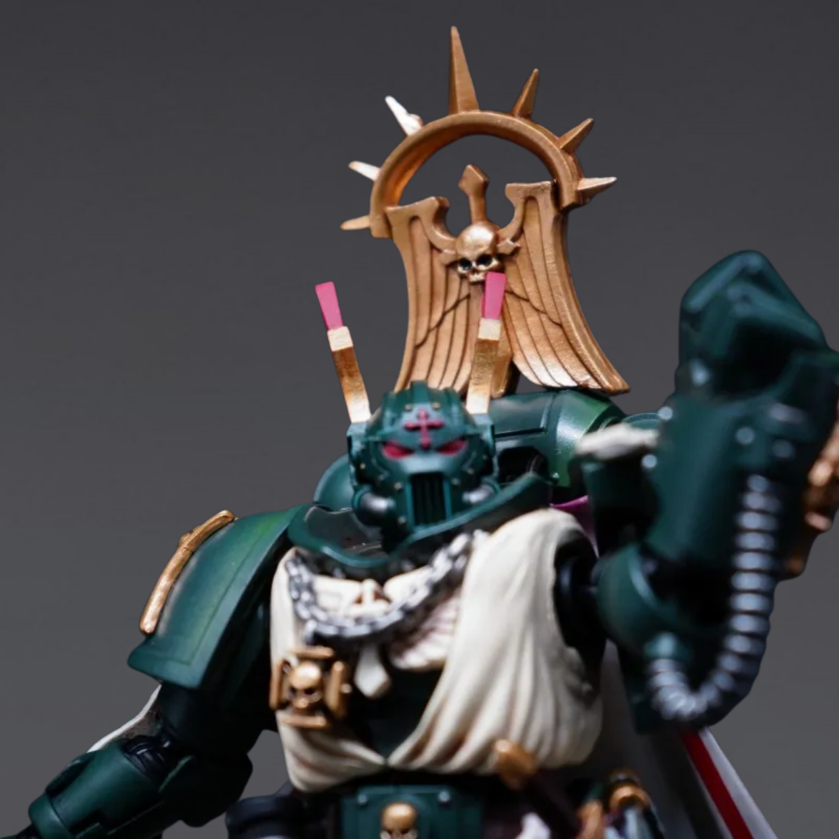 Dark Angels Inspired Cross Emblem Helmet Head Sculpt – Upgrade Part