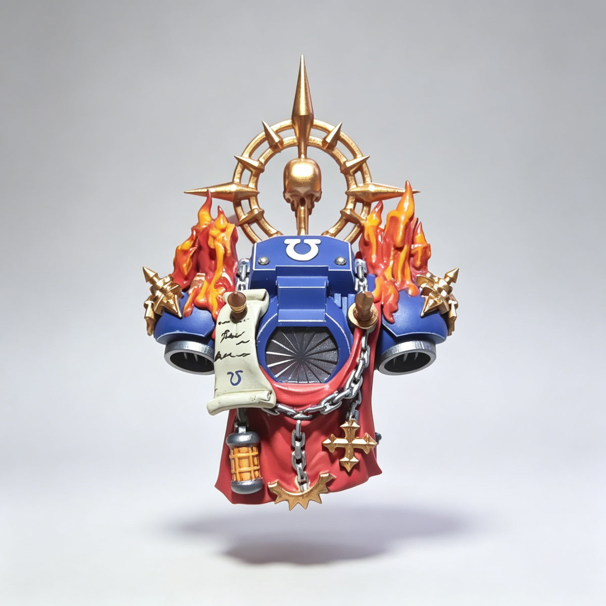 Custom Ultramarines Backpack - Iron Halo & Burning Candles