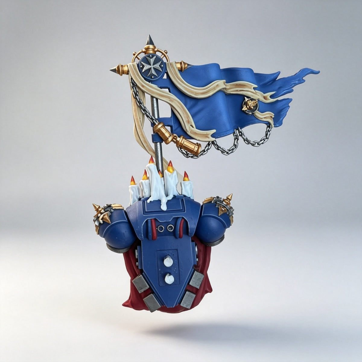 Custom Ultramarines Backpack with Banner - Omega Flag & Candles