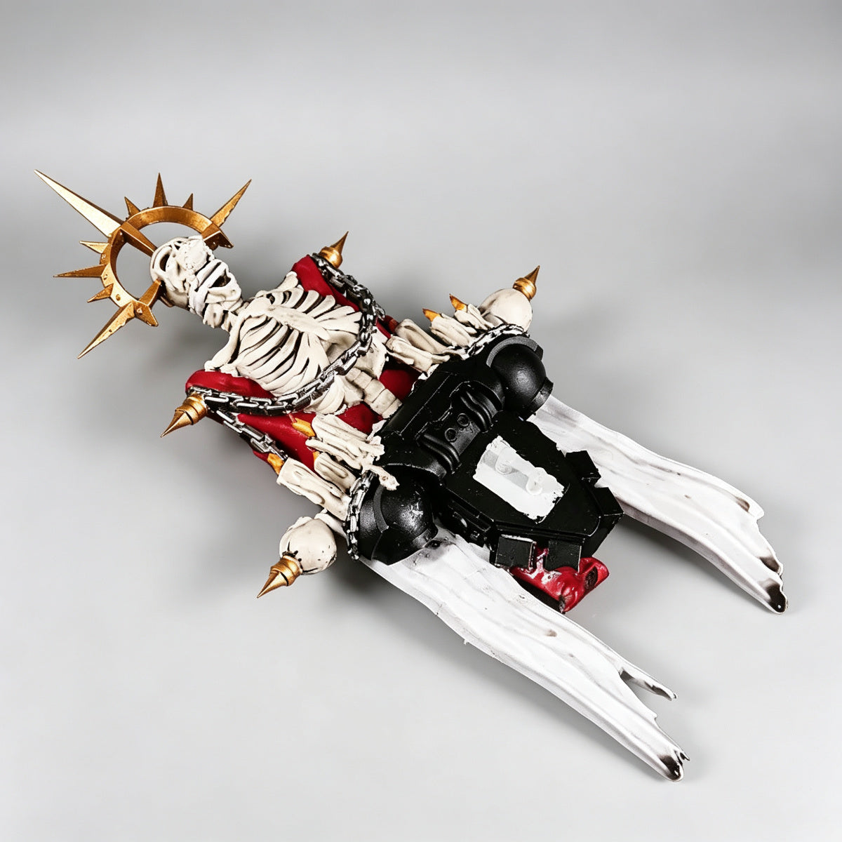 Custom Black Templars Relic Backpack - Iron Halo & Skeleton Shrine