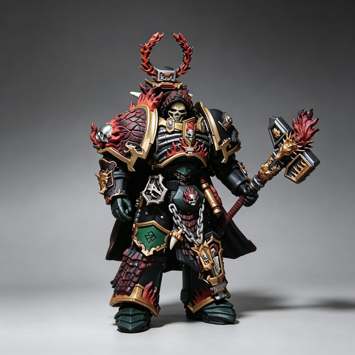 Salamanders Legion Chaplain in Terminator Armour 1/18 Scale Custom Action Figure