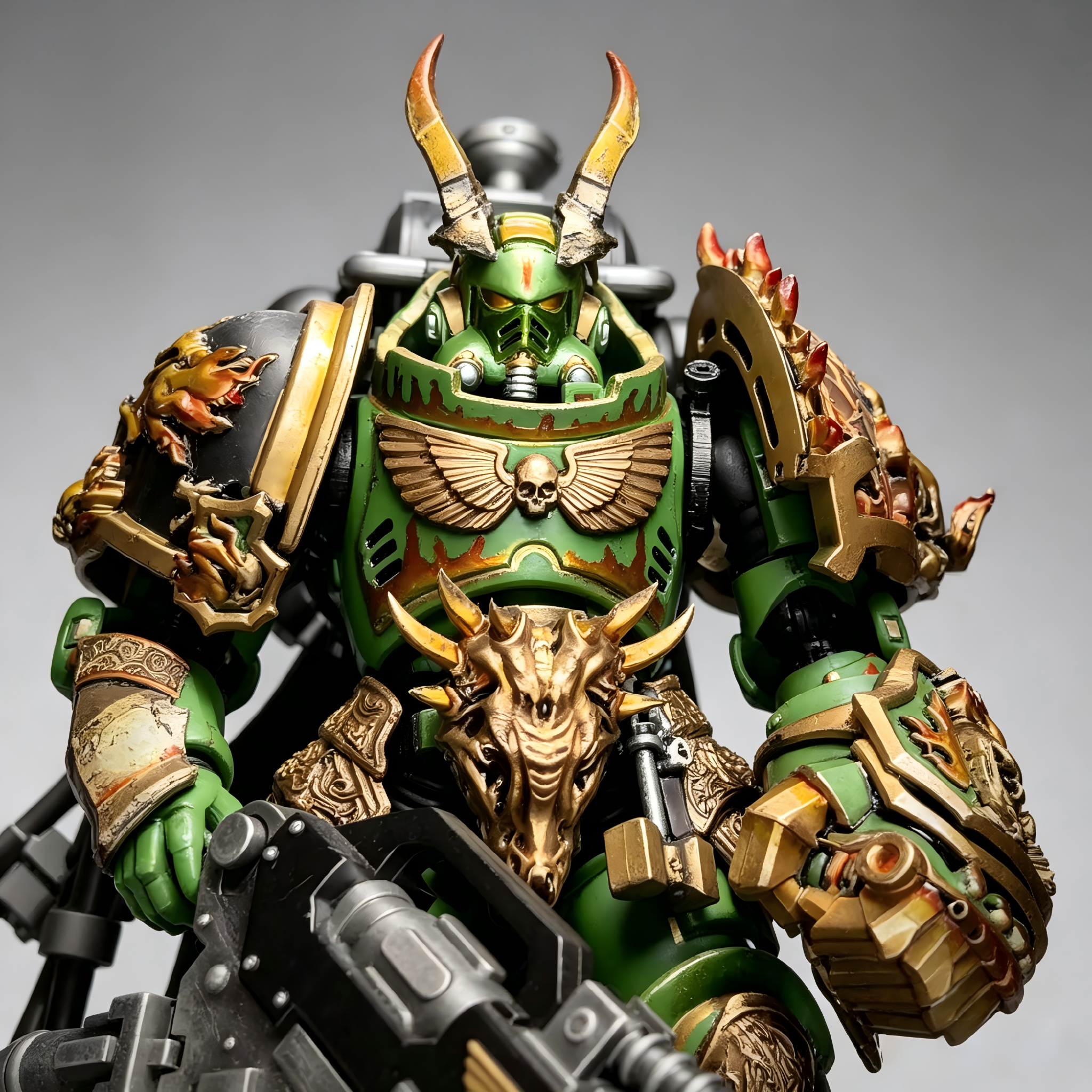Salamanders Eradicator Heavy Support Veteran - 1/18 Custom (Heavy Multi-Melta & Drake Helm)