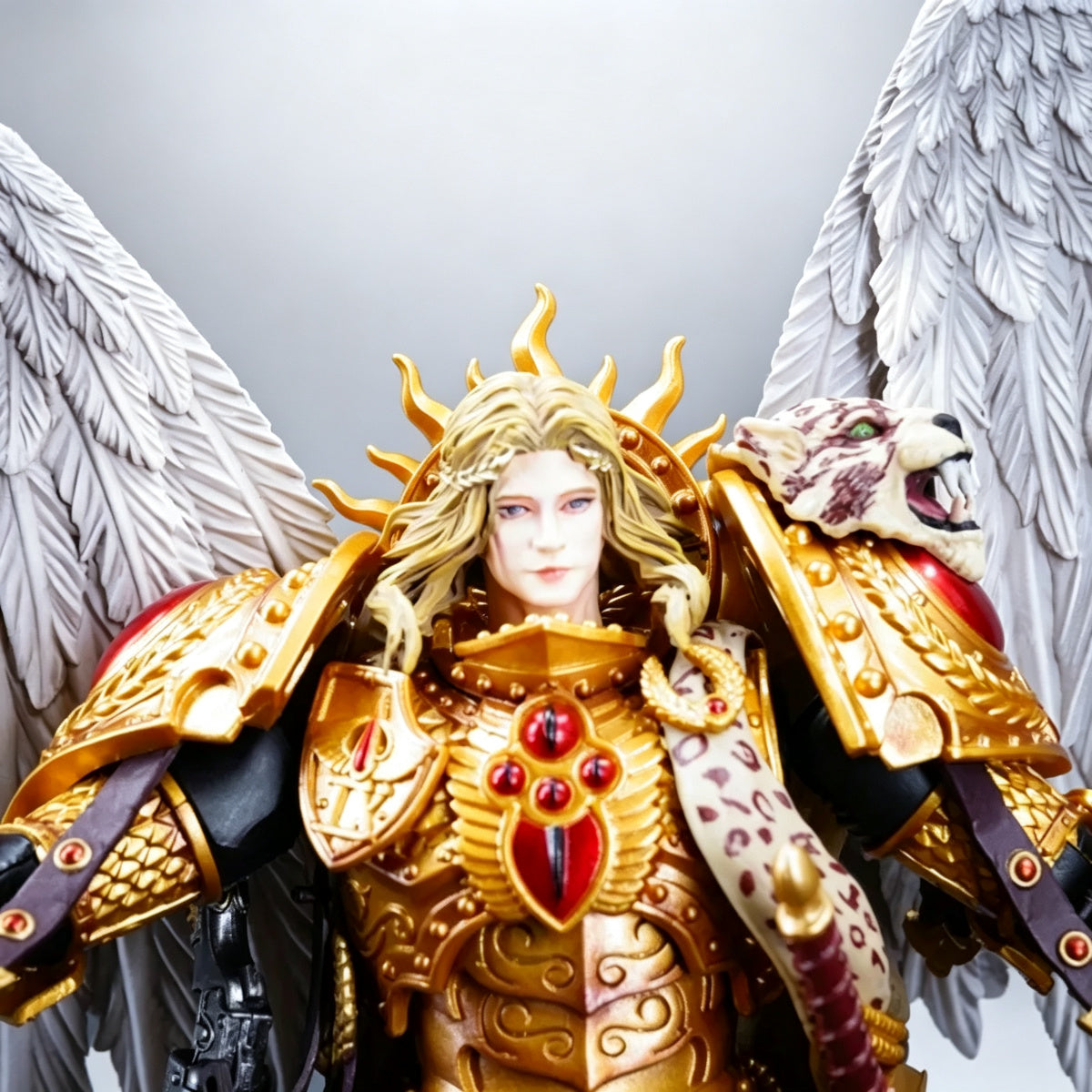 Custom Sanguinius Primarch Head Sculpt - Golden Hair & Laurel Circlet
