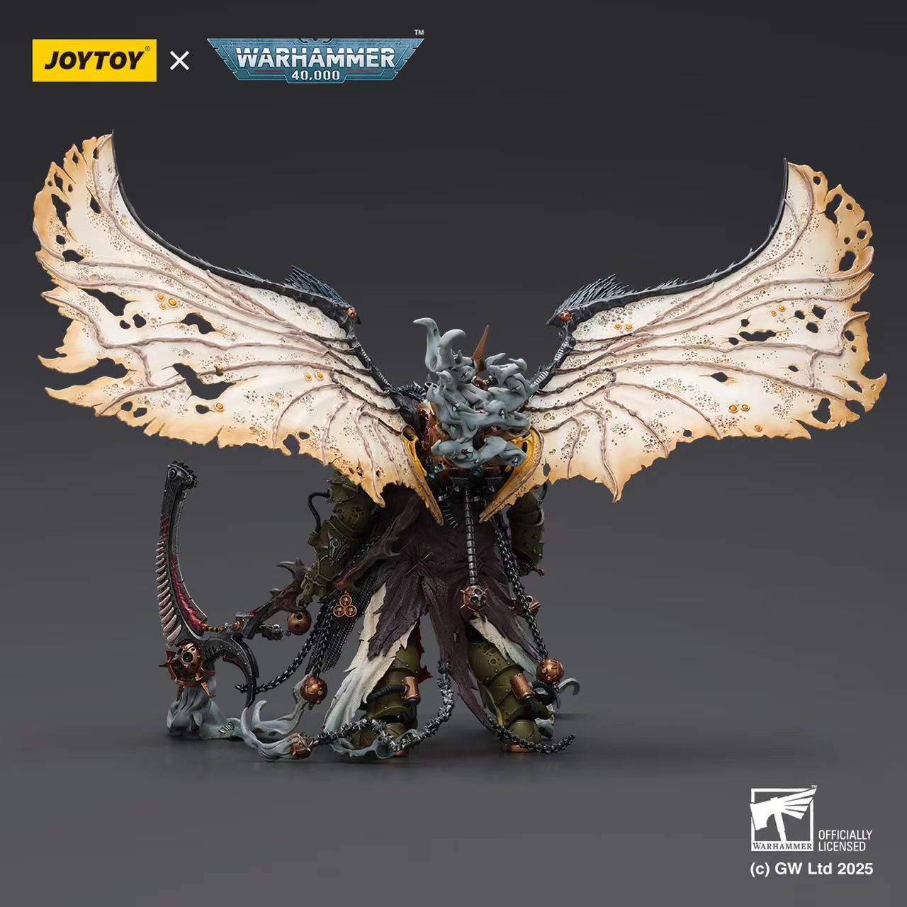 JOYTOY Warhammer 40,000 - Mortarion,Daemon Primarch of Nurgle with Ancient weapons 'The Lantern' and 'Silence'