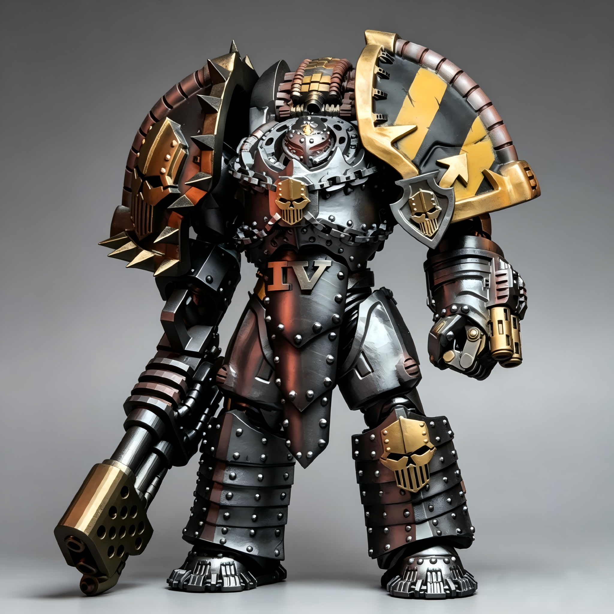 Iron Warriors Iron Tyrant - 1/18 Custom (Saturnine Heavy Armor & Siege Cannon)