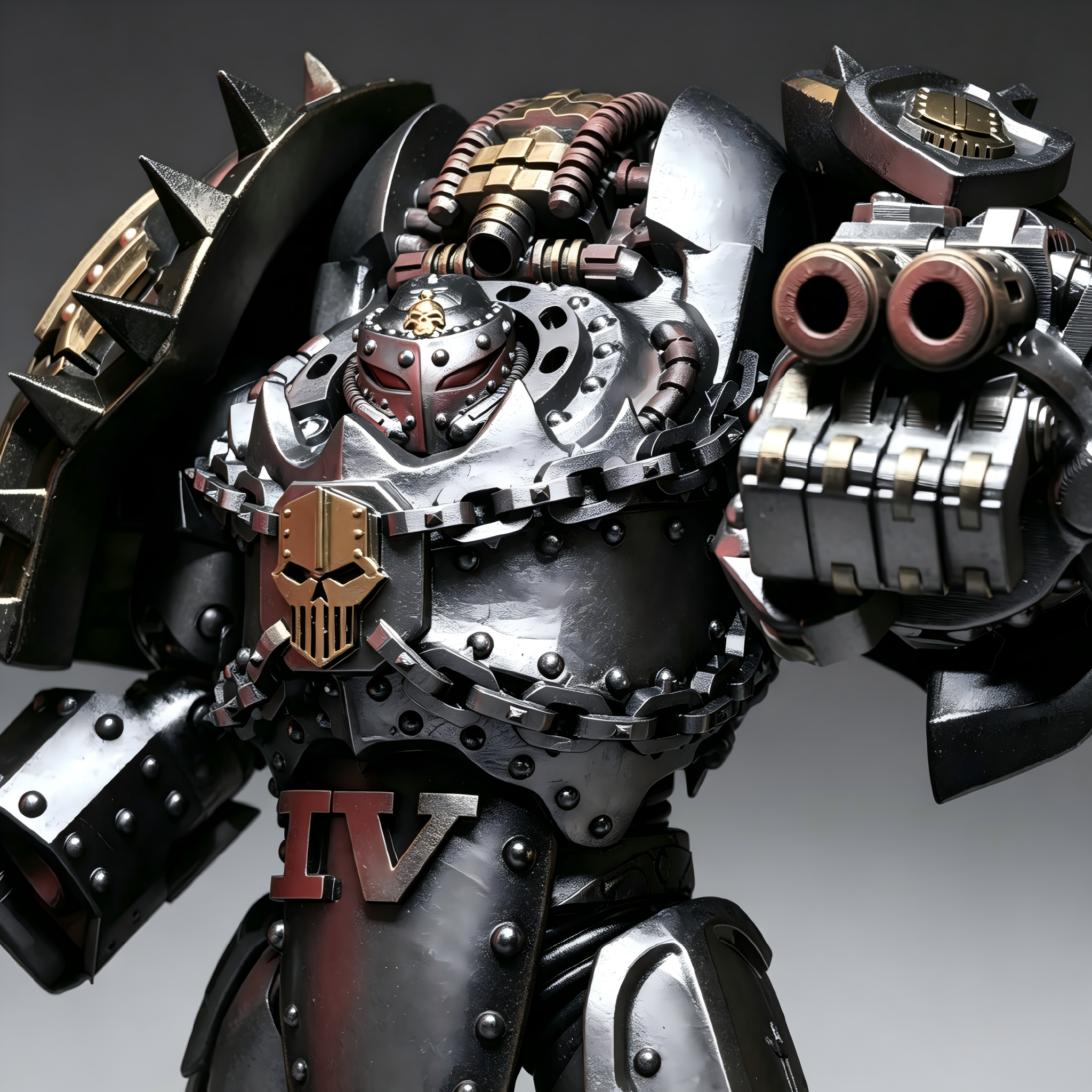 Iron Warriors Iron Tyrant - 1/18 Custom (Saturnine Heavy Armor & Siege Cannon)