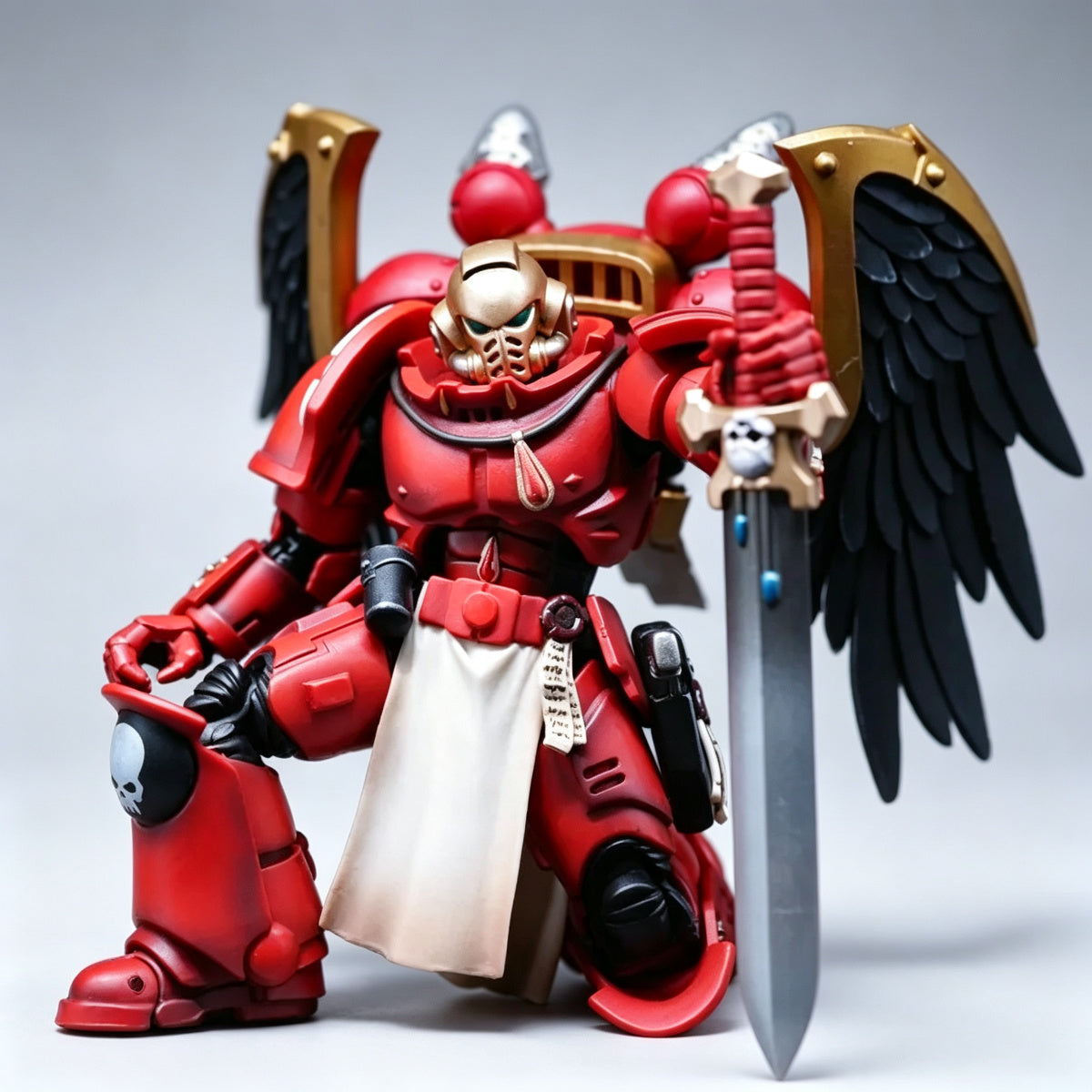 Custom Blood Angels Jump Pack - Black Wings & Gold X-Cross