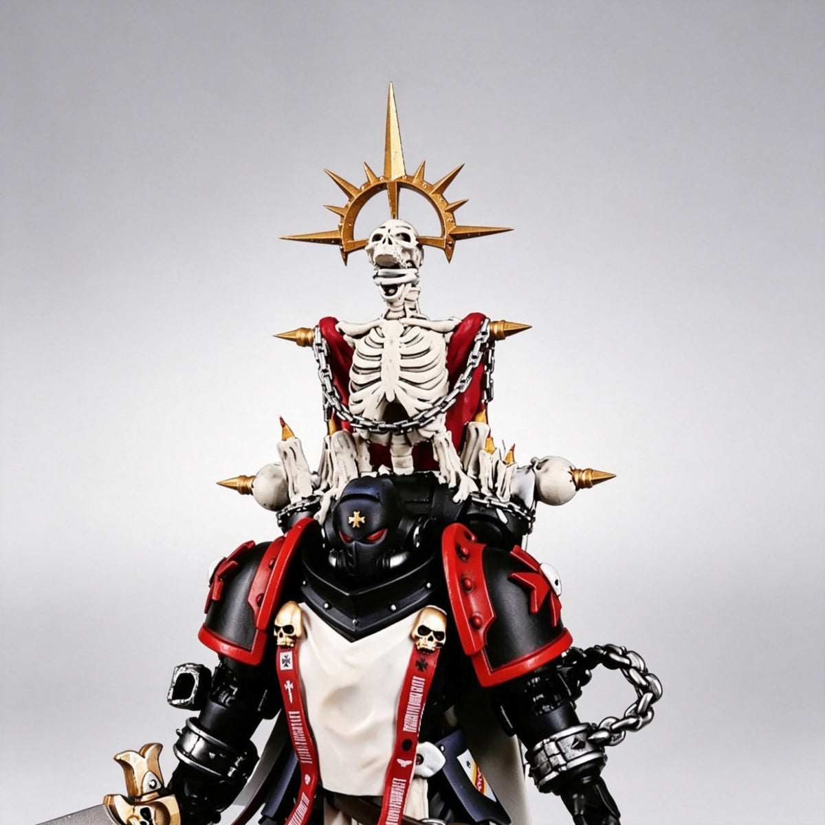 Custom Black Templars Relic Backpack - Iron Halo & Skeleton Shrine
