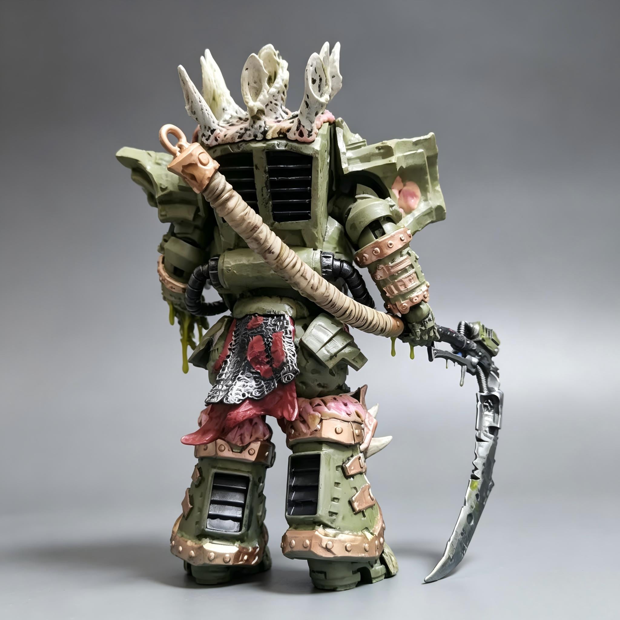 Death Guard Typhus Style Deathshroud Terminator - 1/18 Custom (Manreaper Scythe & Toxic Slime)