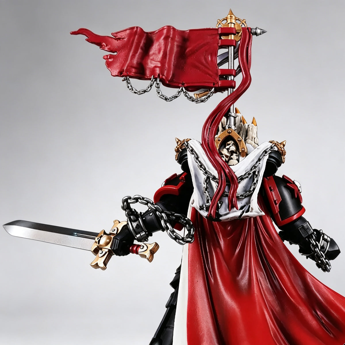 Custom Black Templars Backpack Banner - Red Flag & Maltese Cross