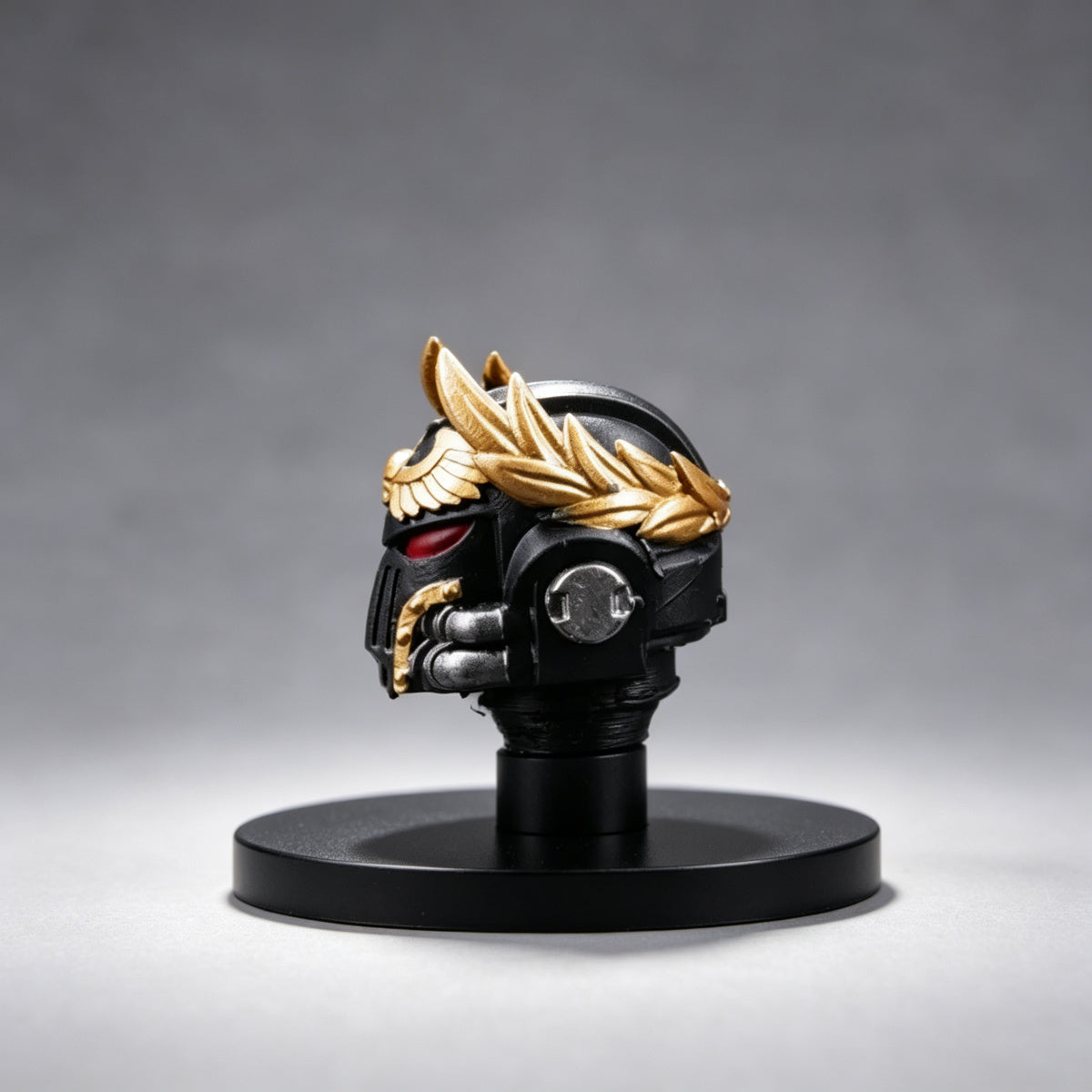 Custom Black Templars Helmet - Gold Laurel Wreath