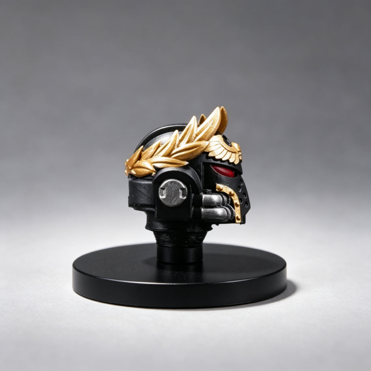 Custom Black Templars Helmet - Gold Laurel Wreath