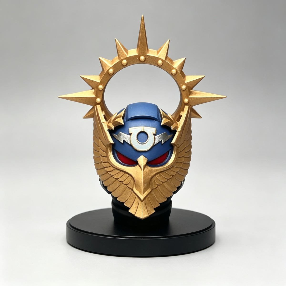 Custom Roboute Guilliman Helmet with Iron Halo - 1/18 Action Figure Upgrade
