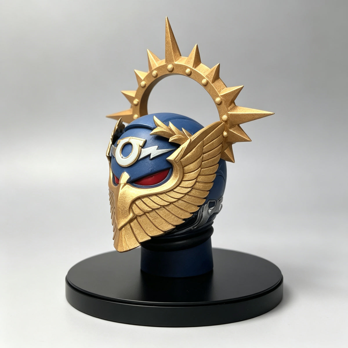 Custom Roboute Guilliman Helmet with Iron Halo - 1/18 Action Figure Upgrade