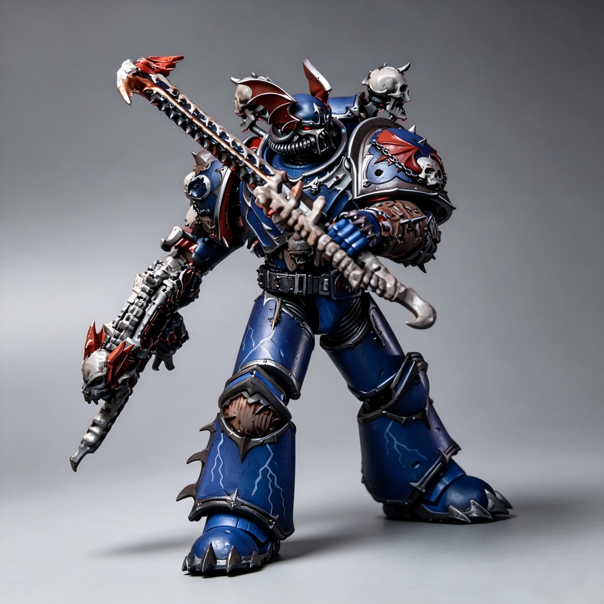 Night Lords Terror Squad Executioner (1/18 Scale) - Custom Grimdark Hand-Painted Warhammer 40K 1-of-1 Figure