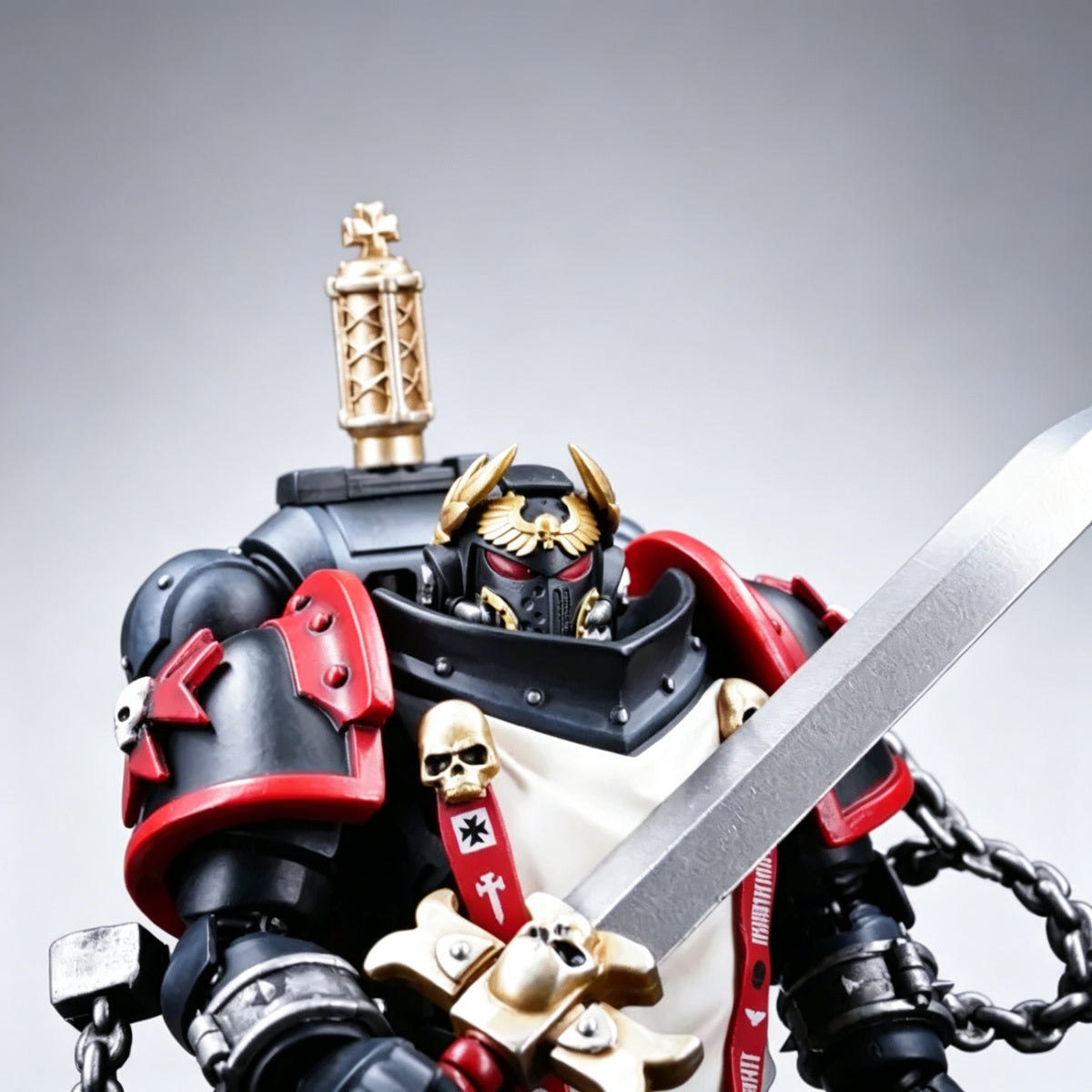 Custom Black Templars Helmet - Gold Laurel Wreath
