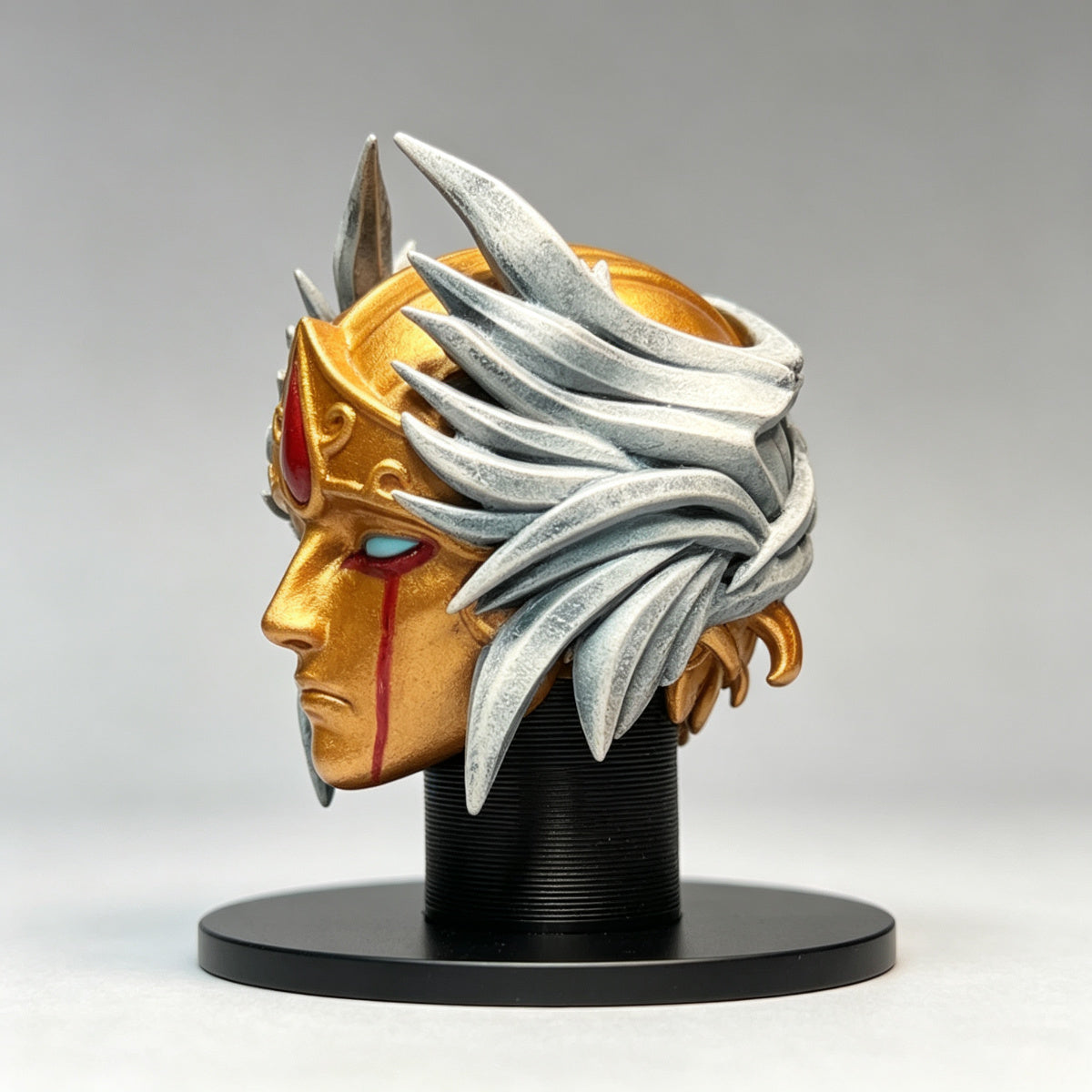 Custom Blood Angels Sanguinary Guard Mask - 1/18 Action Figure Upgrade
