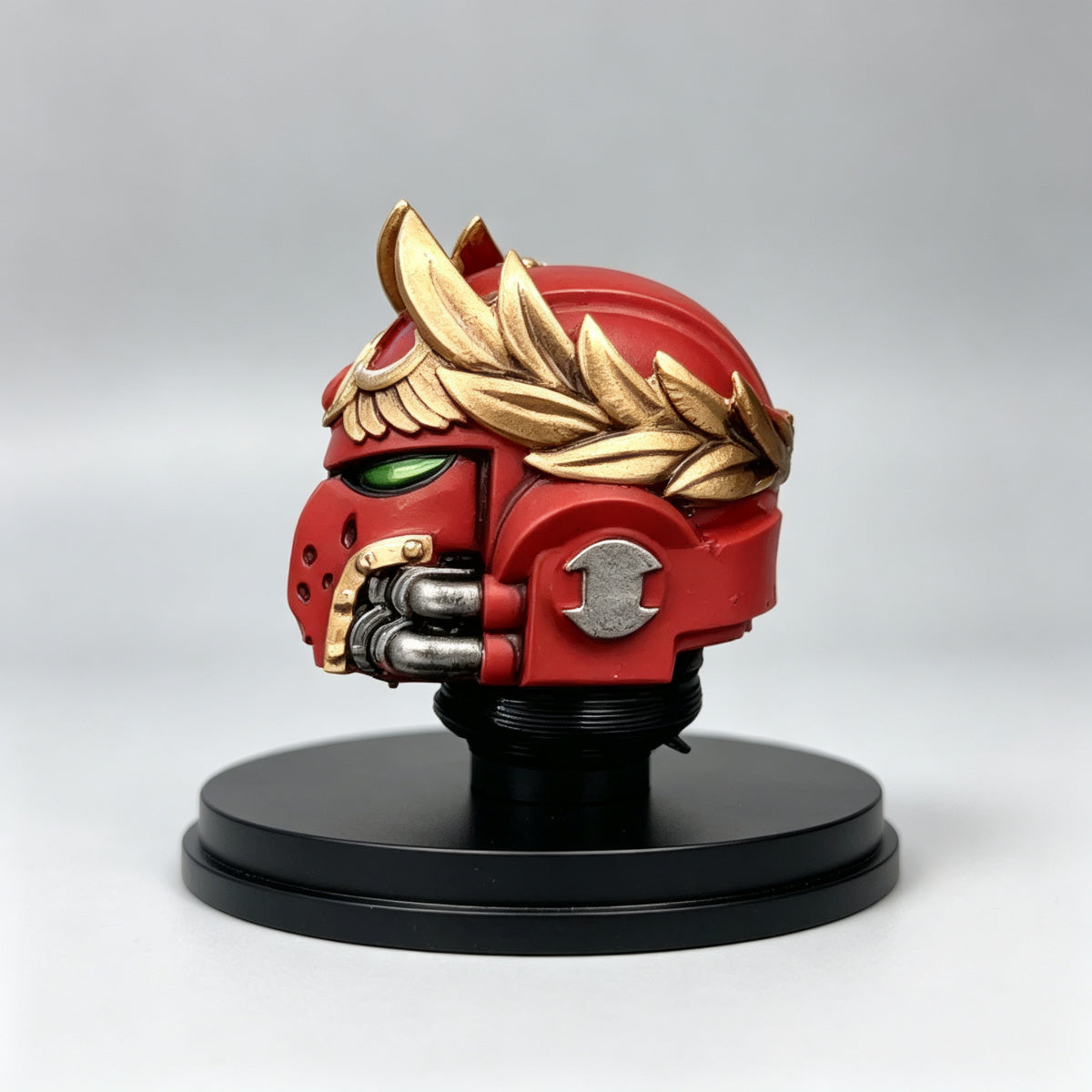 Custom Blood Angels Laurel Wreath Helmet - 1/18 Action Figure Upgrade