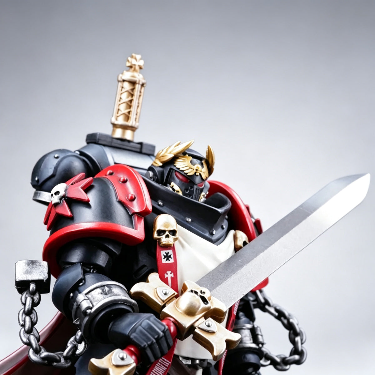 Custom Black Templars Helmet - Gold Laurel Wreath