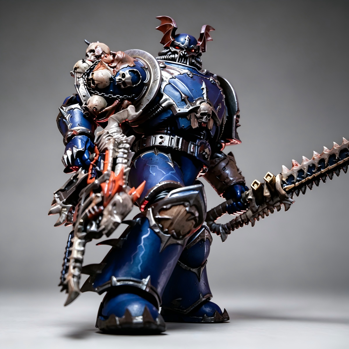 Night Lords Terror Squad Executioner (1/18 Scale) - Custom Grimdark Hand-Painted Warhammer 40K 1-of-1 Figure