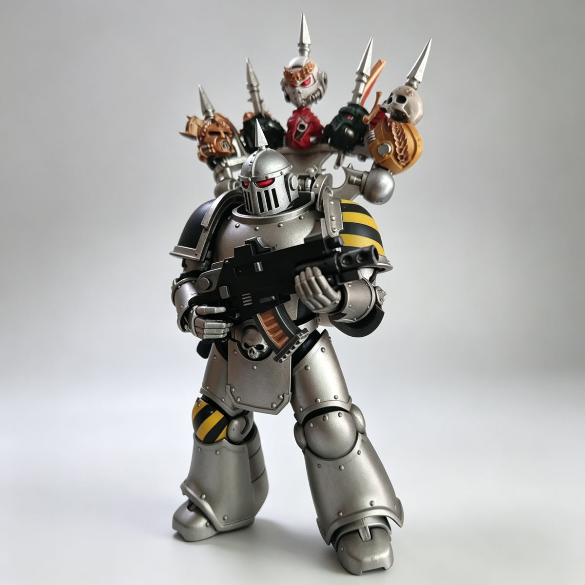 Custom Chaos Space Marine Power Pack with Trophy Spikes - 1/18 Action Figure Upgrade