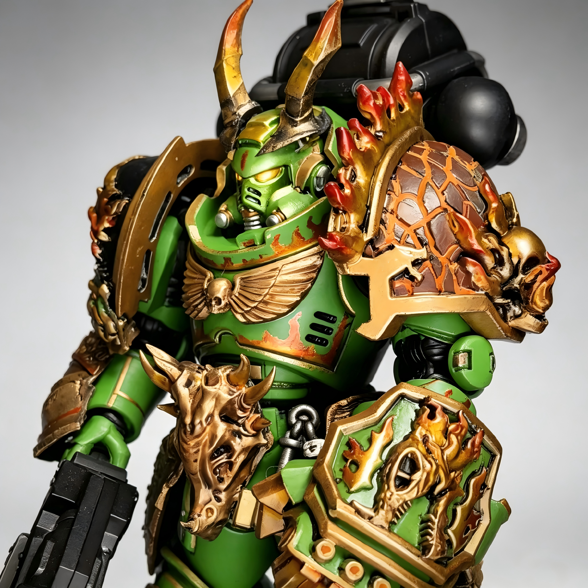 Salamanders Eradicator Heavy Support Veteran - 1/18 Custom (Heavy Multi-Melta & Drake Helm)
