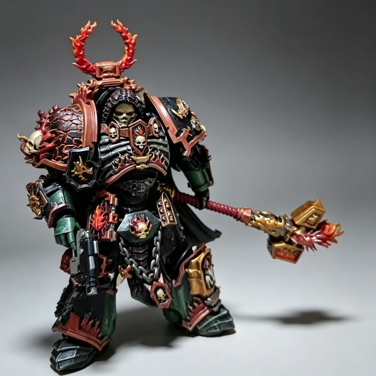 Salamanders Legion Chaplain in Terminator Armour 1/18 Scale Custom Action Figure