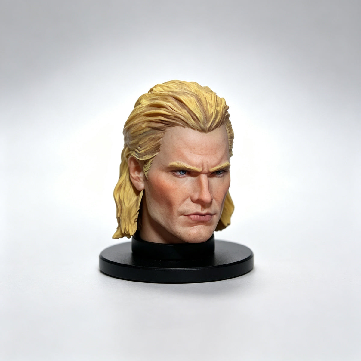 Custom Blood Angels Mephiston Unhelmeted Head Sculpt - 1/18 Action Figure Head Upgrade