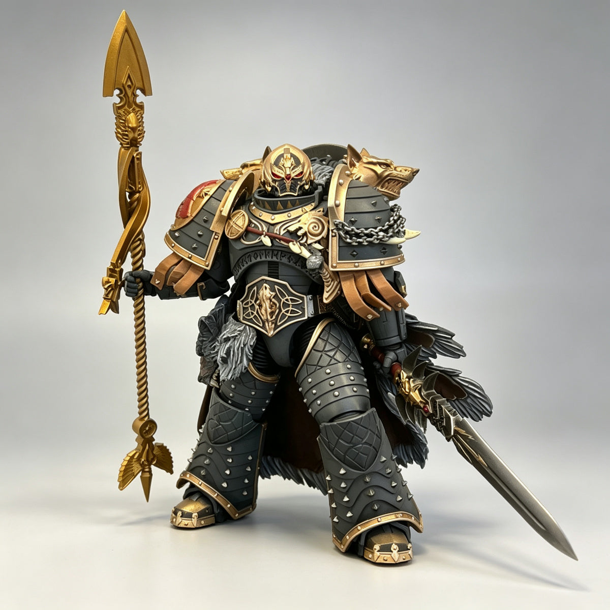 Custom Dionysian Golden Power Spear - 1/18 Action Figure Weapon Upgrade