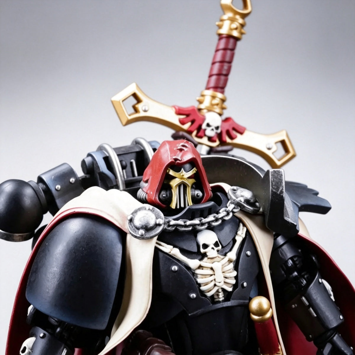 Custom Cypher Helmet - Red Hooded Face Grille
