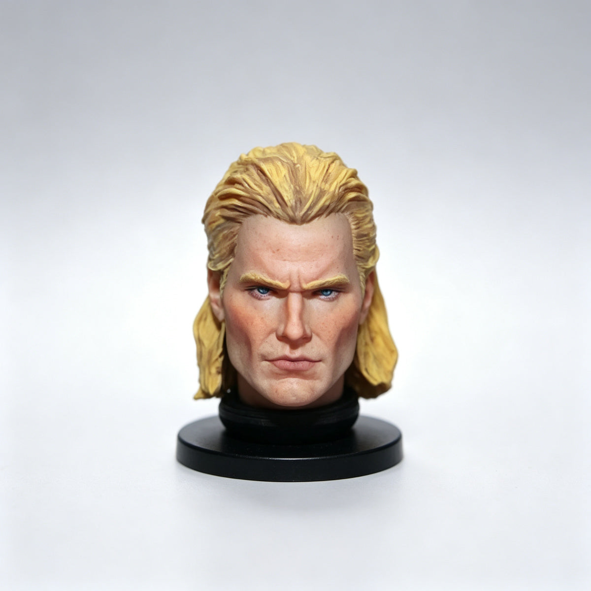 Custom Blood Angels Mephiston Unhelmeted Head Sculpt - 1/18 Action Figure Head Upgrade