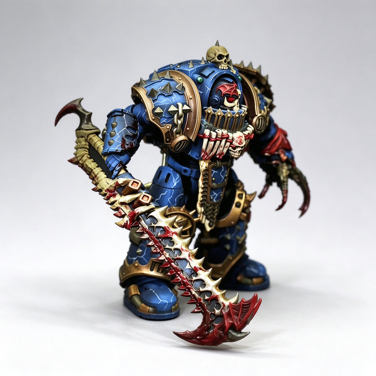 Custom 1/18 Night Lords VIII Legion Atramentar Terminator (Bat-Wing Helmet & Blood Claw)