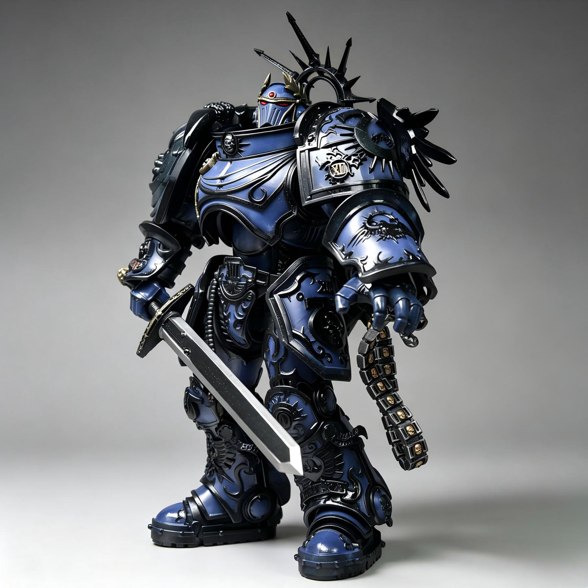 Ultramarines Primarch Roboute Guilliman Apocrypha Edition 1/18 Scale Custom Action Figure (Dual Head Sculpt Edition)