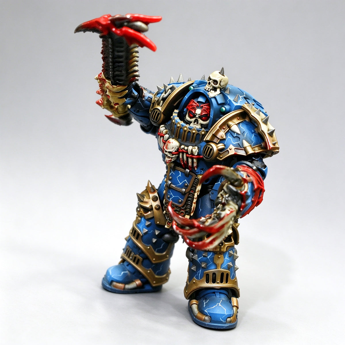 Custom 1/18 Night Lords VIII Legion Atramentar Terminator (Bat-Wing Helmet & Blood Claw)