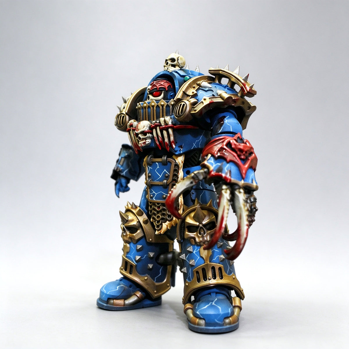 Custom 1/18 Night Lords VIII Legion Atramentar Terminator (Bat-Wing Helmet & Blood Claw)