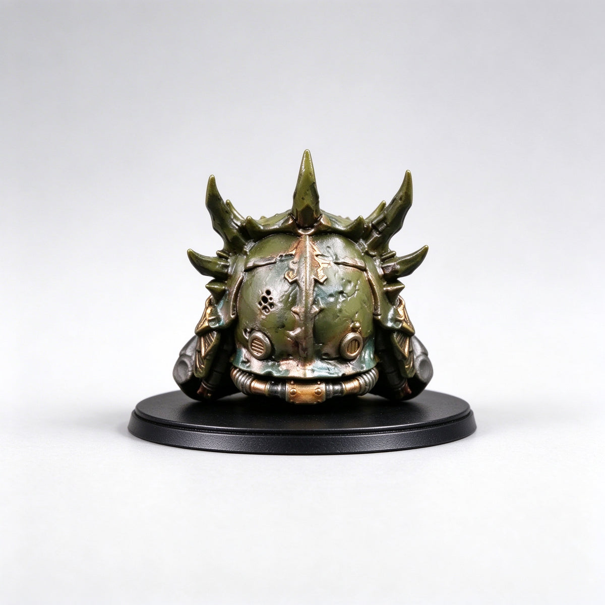 Custom Death Guard Mortarion Primarch Helmeted Head Sculpt - Custom Action Figure Upgrade
