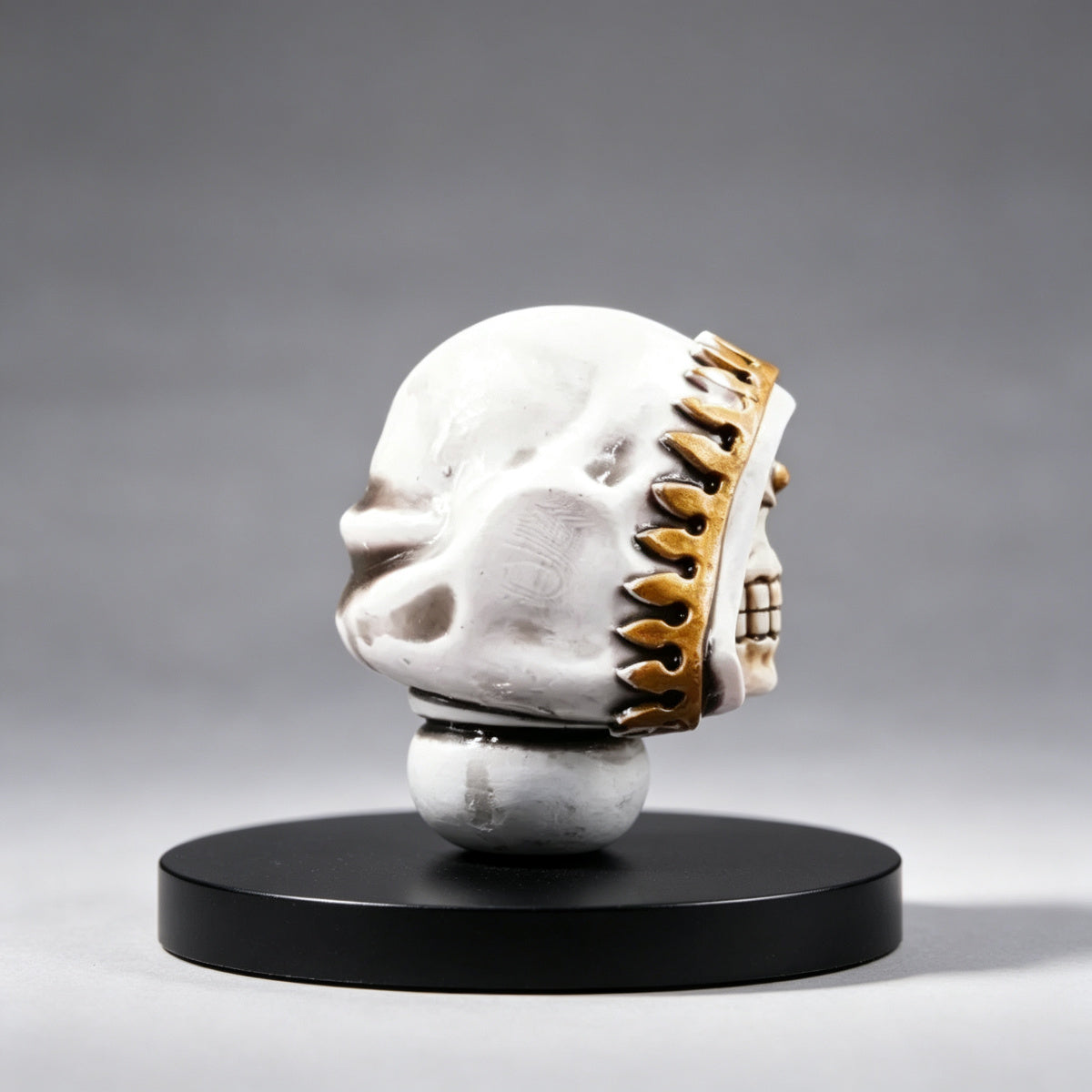 Custom Black Templars Helmet - White Hooded Skull