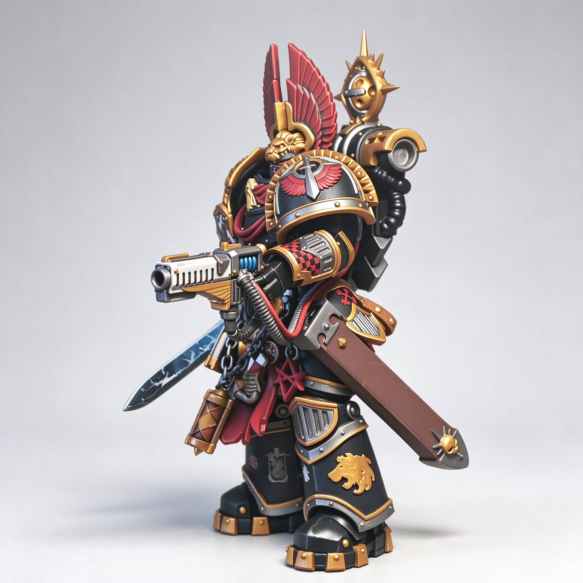 Custom 1/18 Dark Angels I Legion Inner Circle Companion (Calibanite Sword & Plasma Pistol)