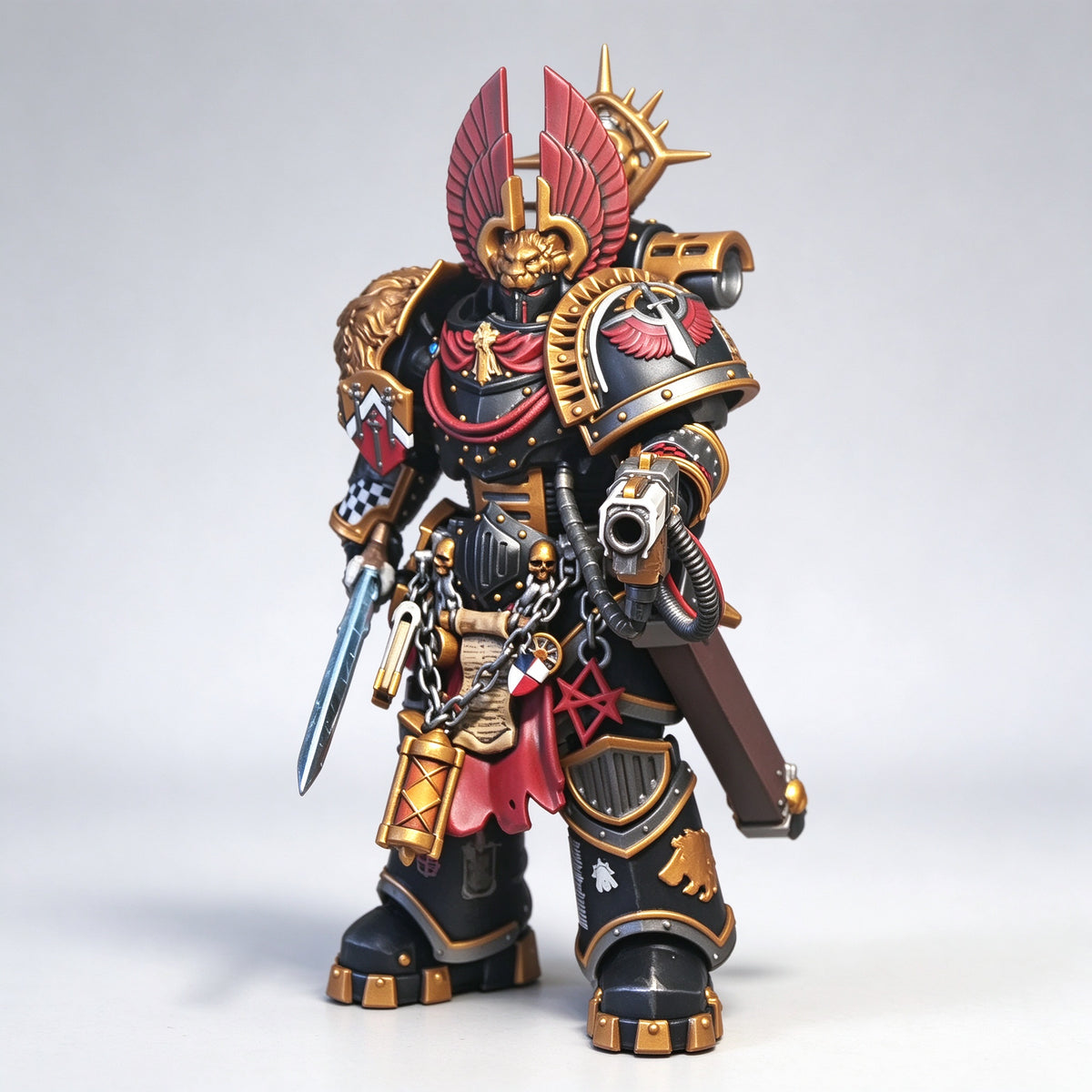 Custom 1/18 Dark Angels I Legion Inner Circle Companion (Calibanite Sword & Plasma Pistol)