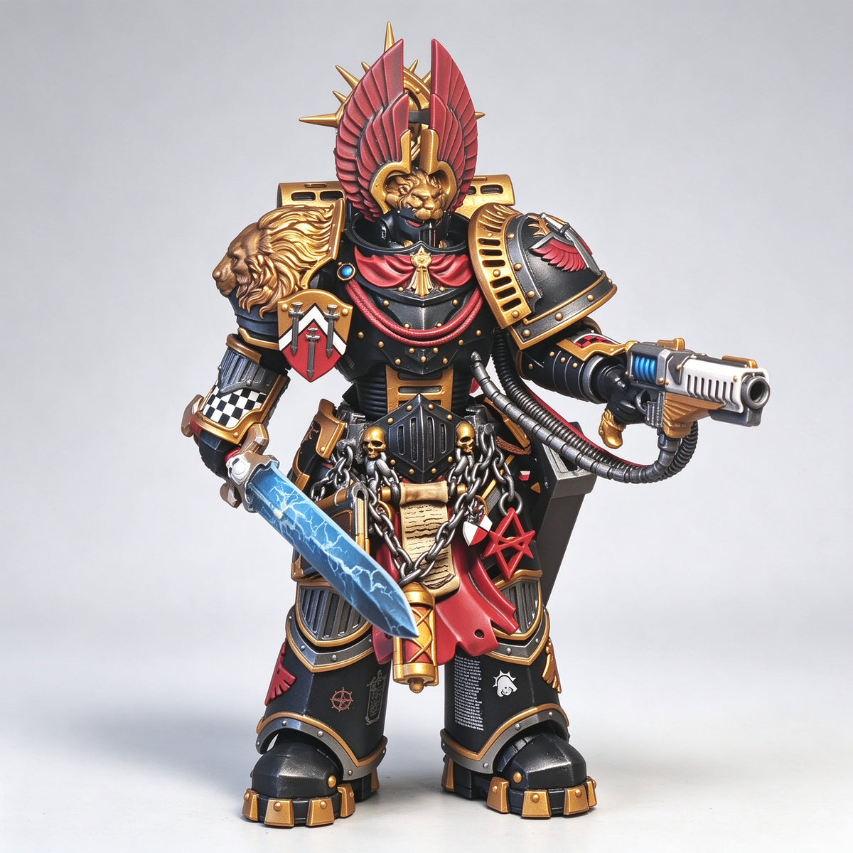 Custom 1/18 Dark Angels I Legion Inner Circle Companion (Calibanite Sword & Plasma Pistol)