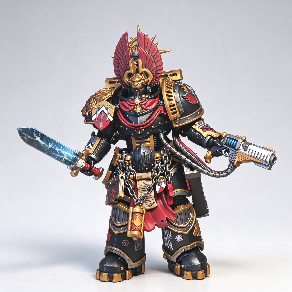Custom 1/18 Dark Angels I Legion Inner Circle Companion (Calibanite Sword & Plasma Pistol)