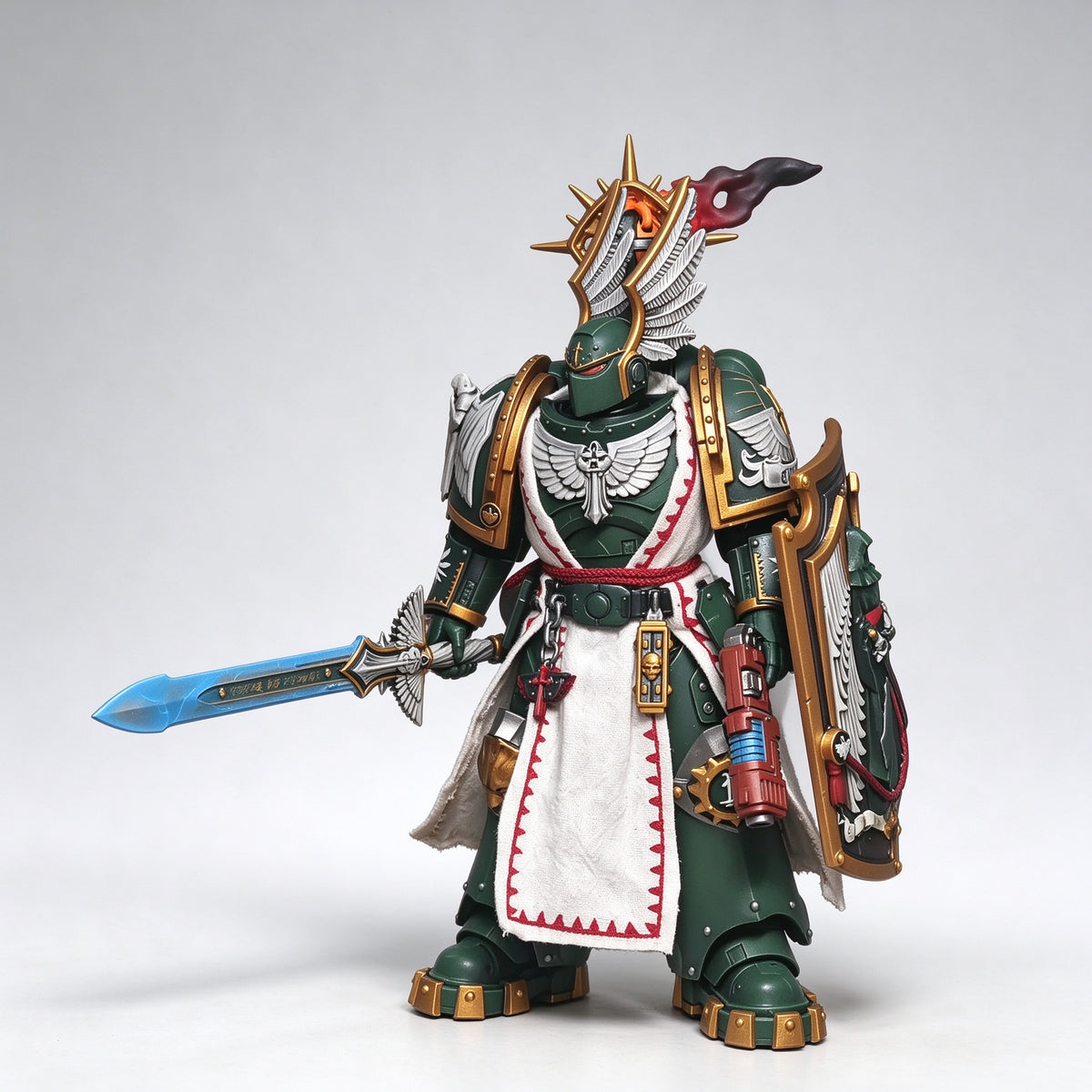 Custom 1/18 Dark Angels Company Champion (Heavenblade & Relic Shield)