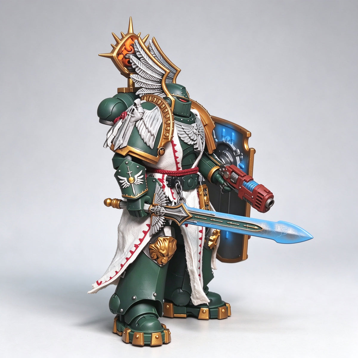 Custom 1/18 Dark Angels Company Champion (Heavenblade & Relic Shield)
