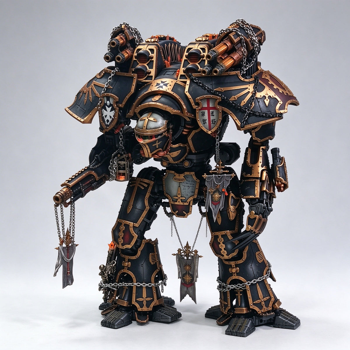Custom 18-Inch Warlord Titan / Imperial Knight (Black Templars Crusade Edition)