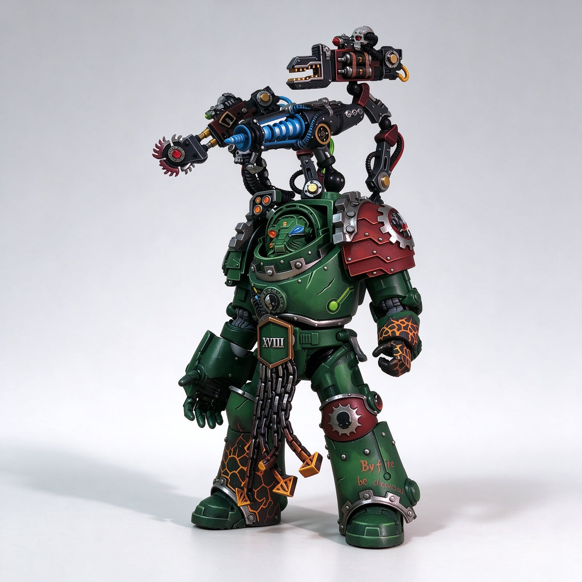 Custom 1/18 Salamanders Techmarine Master of the Forge (Servo-Arm Array Edition)