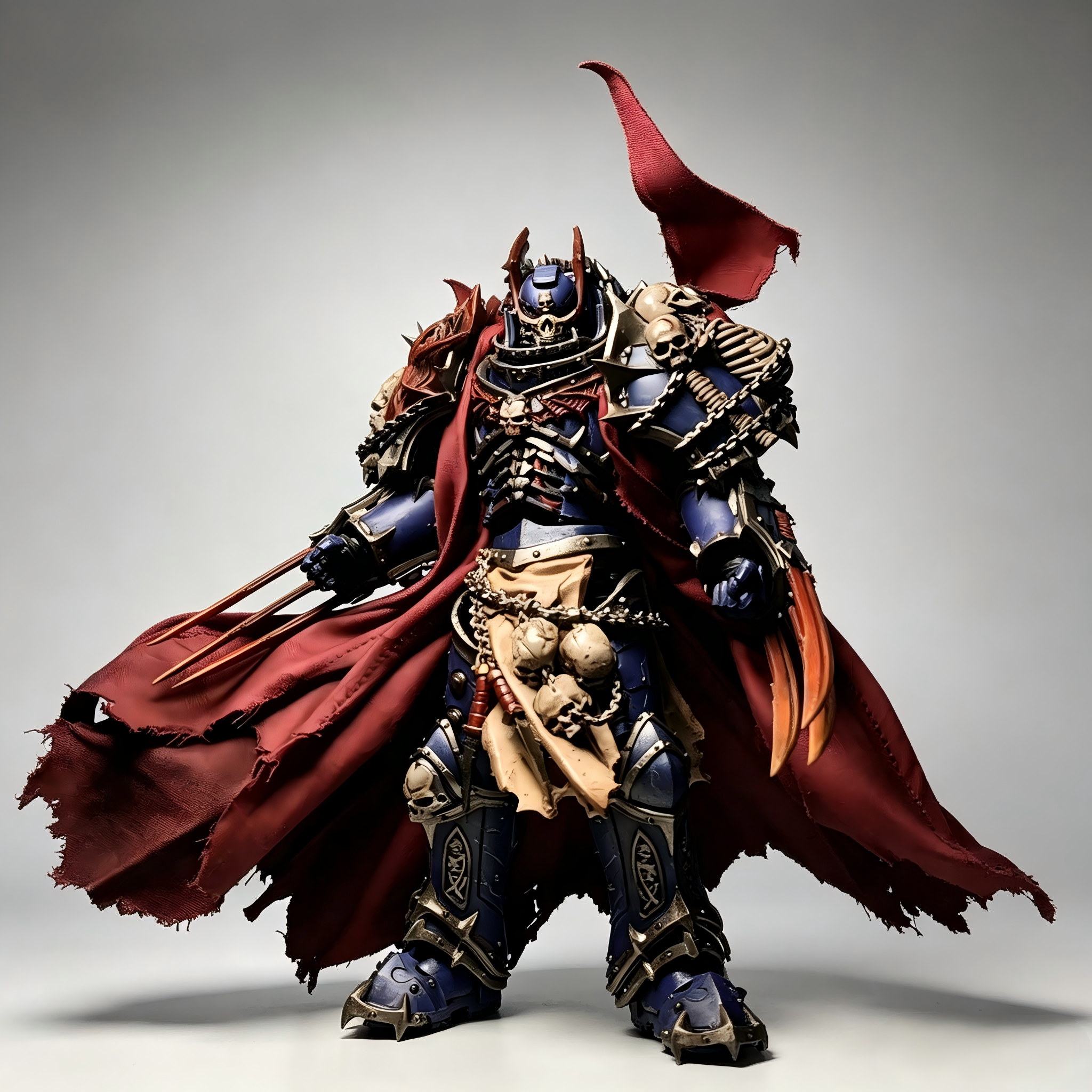 1/18 Custom Repaint Konrad Curze - Night Haunter Primarch Action Figure (Masterpiece Edition)