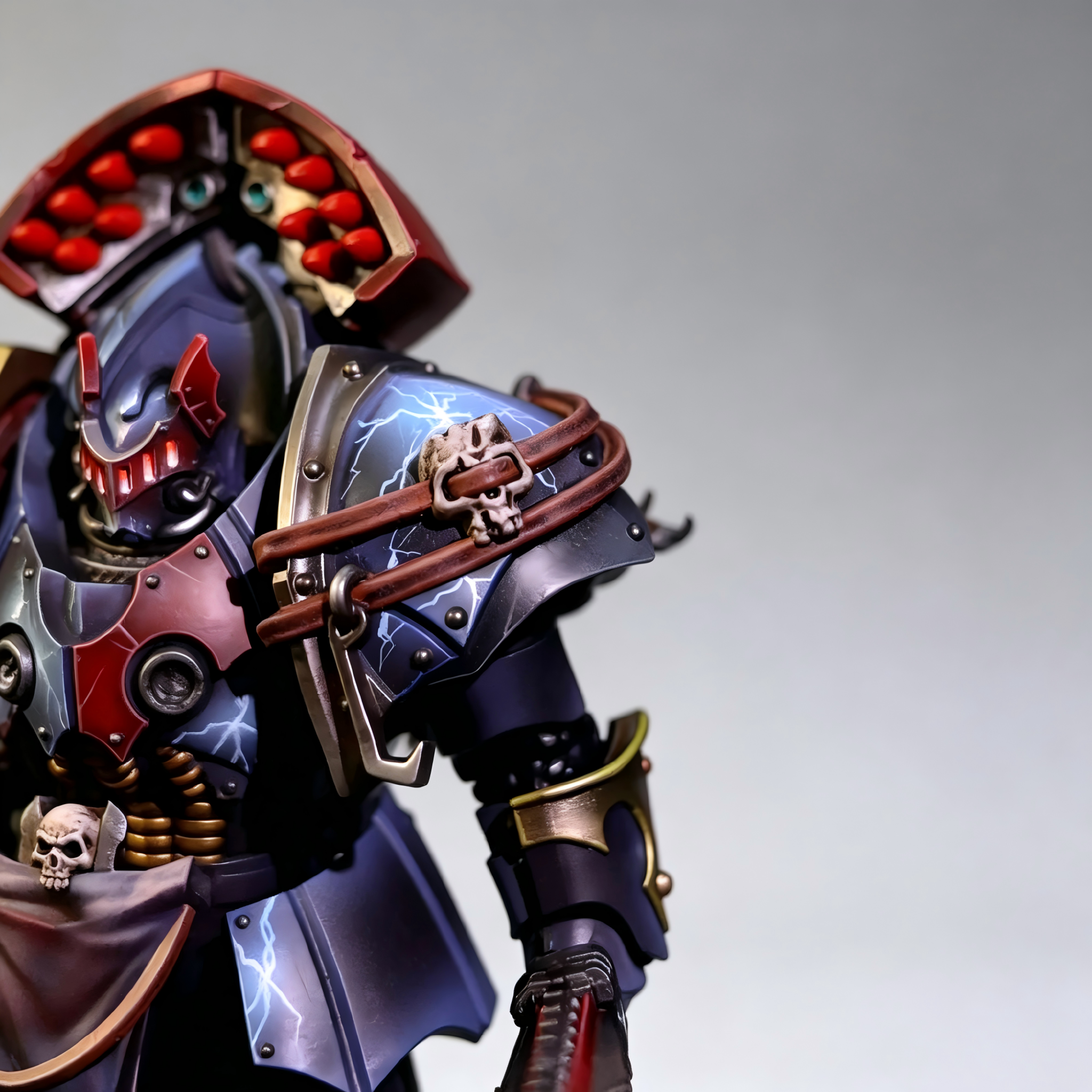 Night Lords Contemptor Dreadnought - 1/18 Custom (Dual Chainfists & Lightning Armor)
