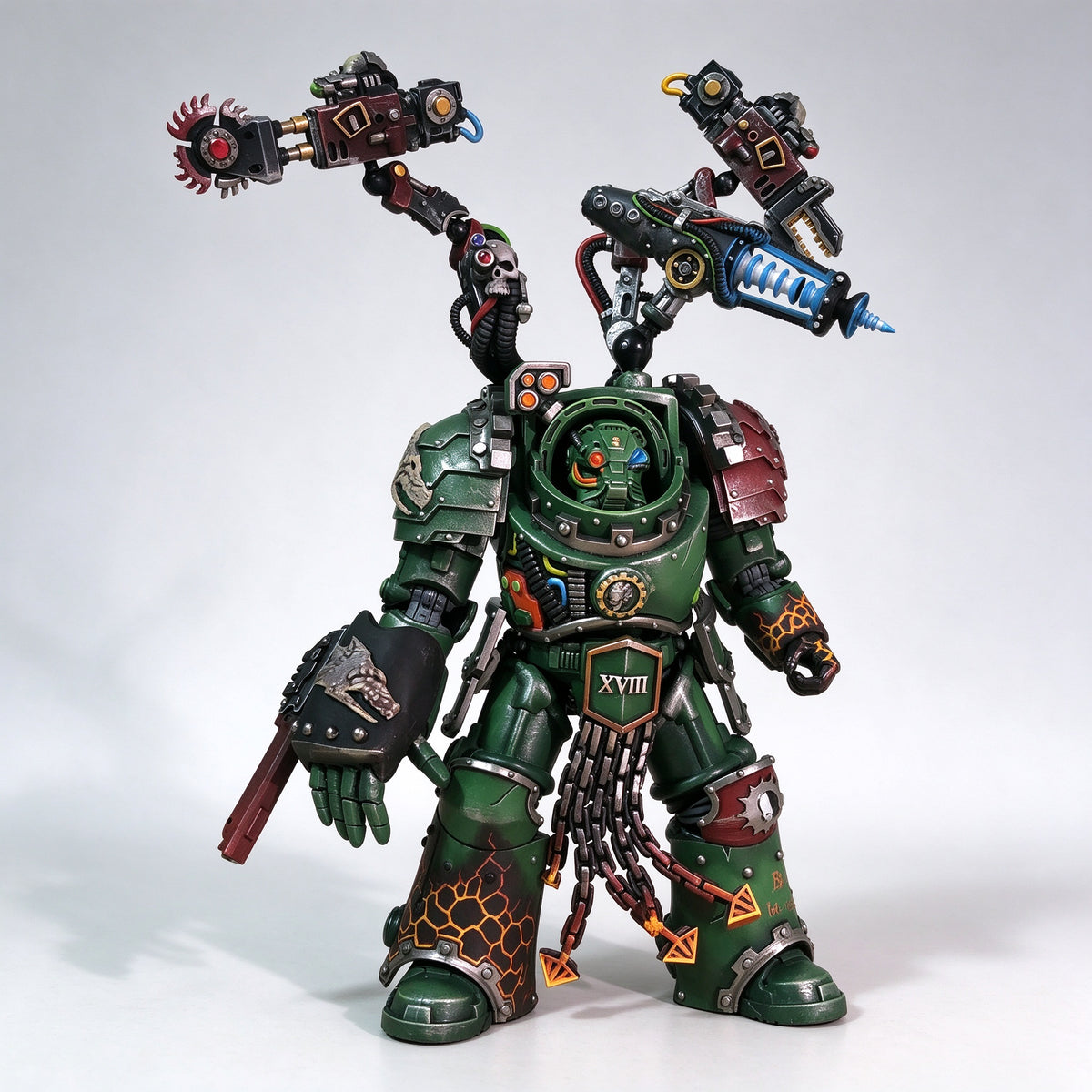 Custom 1/18 Salamanders Techmarine Master of the Forge (Servo-Arm Array Edition)